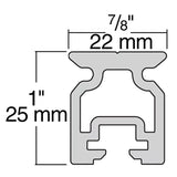 Harken Small Boat 22mm High-beam CB Slide Bolt Track 1.5 meter