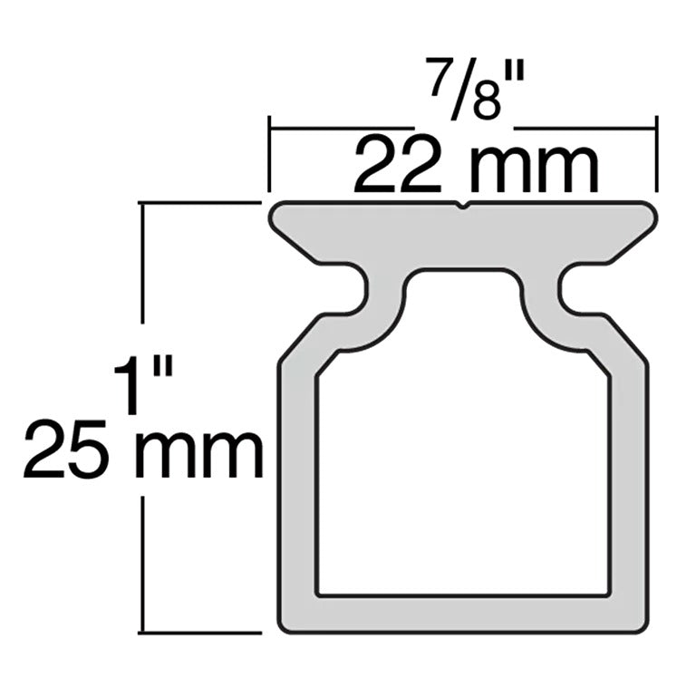 Harken Small Boat 22mm High-beam CB Track w/100mm hole spacing 1.2 meter