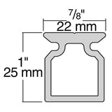 Harken Small Boat 22mm High-beam CB Track w/100mm hole spacing 1.2 meter