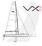 VX One Design Main Halyard in Dyneema Double Braid 5mm Tapered (partially covered)