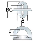 Harken 6mm Stainless Steel Low Load Folding Padeye