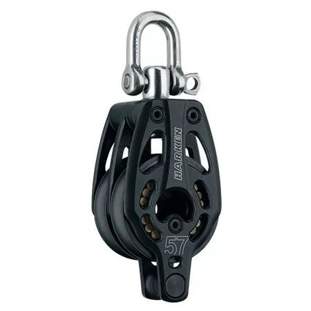 Harken 57mm Aluminum Double Block Swivel w/Becket