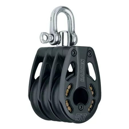 Harken 57mm Aluminum Triple Block Swivel