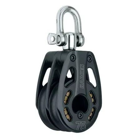 Harken 75mm Aluminum Double Block Swivel