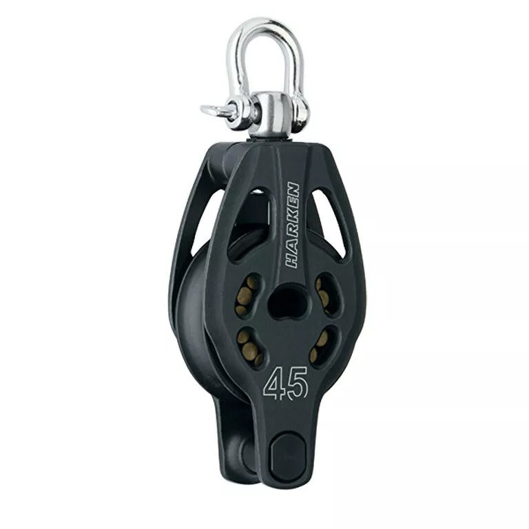 Harken 45mm Aluminum Single Black Magic Swivel Block w/Becket
