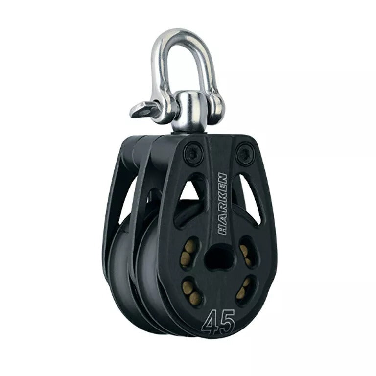 Harken 45mm Aluminum Double Black Magic Swivel Block