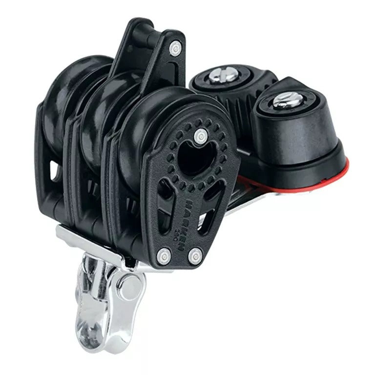 Harken 29mm Triple Carbo Block w/Cam Cleat & Becket