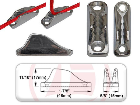 13.366 - Stainless Steel Cleat for 3 to 6 mm Ropes