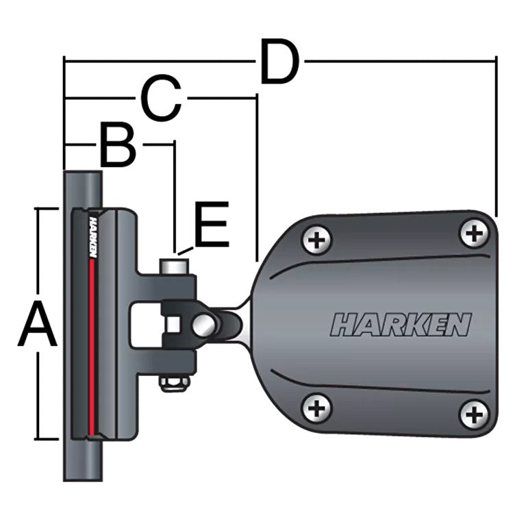 Harken 22mm System A Slider Battcar w/Receptacle