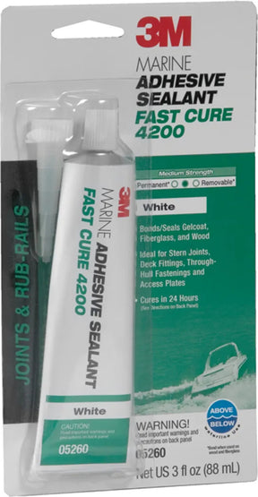 3M  4200 Fast Cure - Marine Adhesive Sealant 3 oz tube