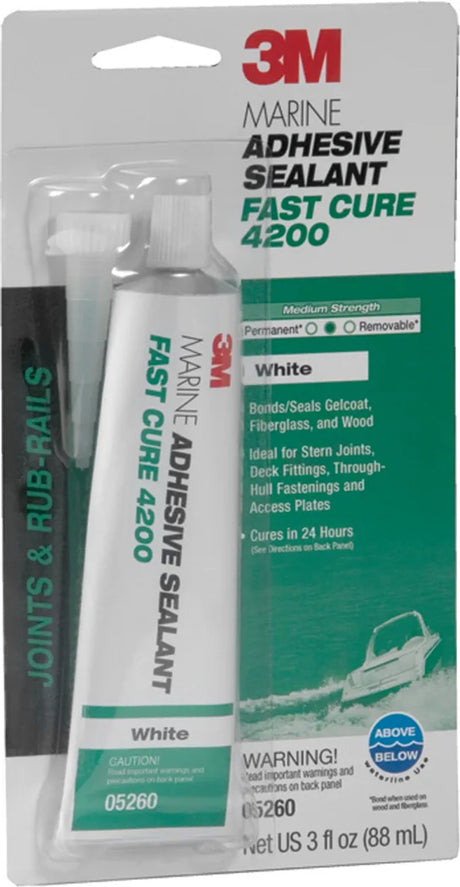 3M  4200 Fast Cure - Marine Adhesive Sealant 3 oz tube