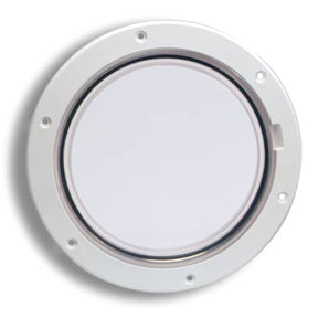 Beckson Pry-Out Deck Plate - 6" White with Clear Plate