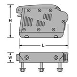 Antal QR10 Double V-Grip Clutch Side Mount Flat 10mm Line