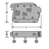 Antal QR12 Double V-Grip Clutch Side Mount Flat 12mm Line