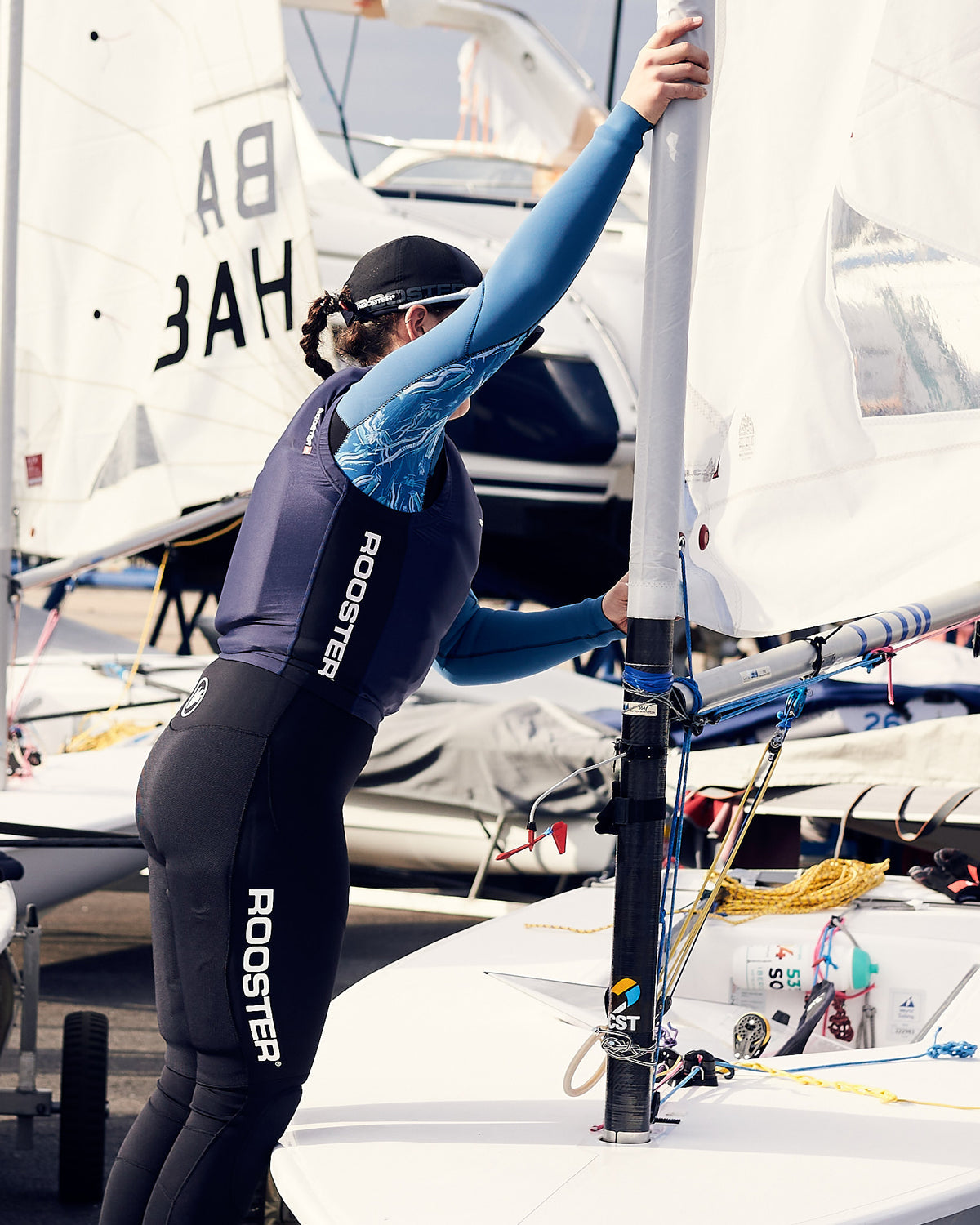 Rooster Race Pinnies (Navy Blue)