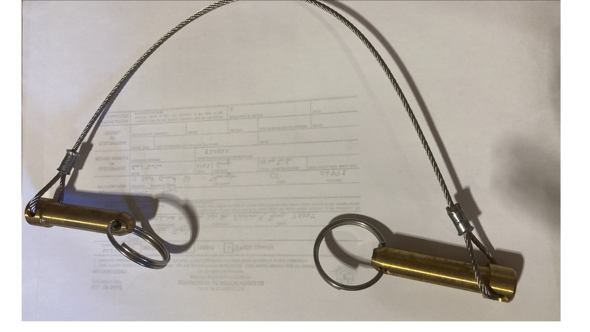 J/70 1/2" Rudder Pins with Leash (US Made Hulls / Gudgeons)