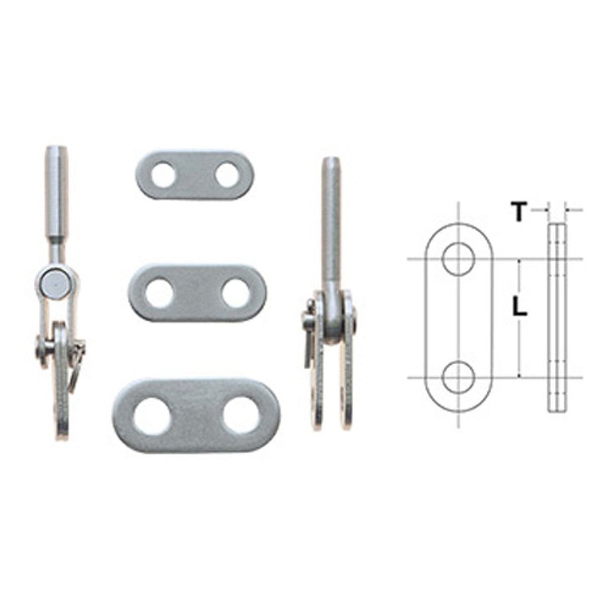 Johnson Marine Jaw and Eye Adapter Link Plate 3/8 to 1/2