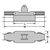 Antal BB Car 47X430 with 1 Sheave 3 Blocks Mainsail Systems