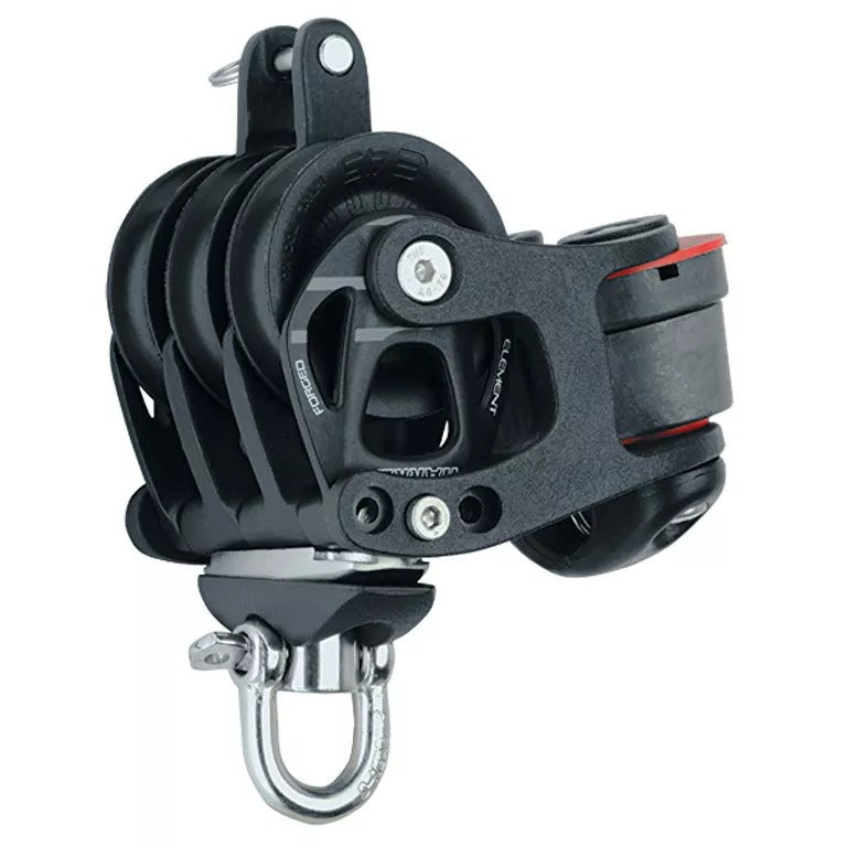 Harken 45mm Aluminum Element Triple Swivel Block w/150 Cam & Becket