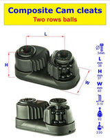 91025.54 - Composite Cam Cleat 91025 with Top Plastic Fairlead