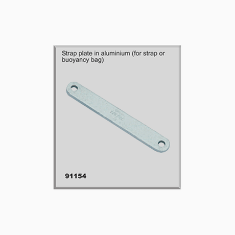 91154 - Aluminum Strap Plate - for Strap Or Buoyancy Retaining Clip
