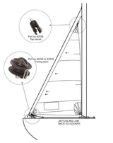 91193 Dinghy Furler with Top Head Swivel- Genoa /Jib Furler