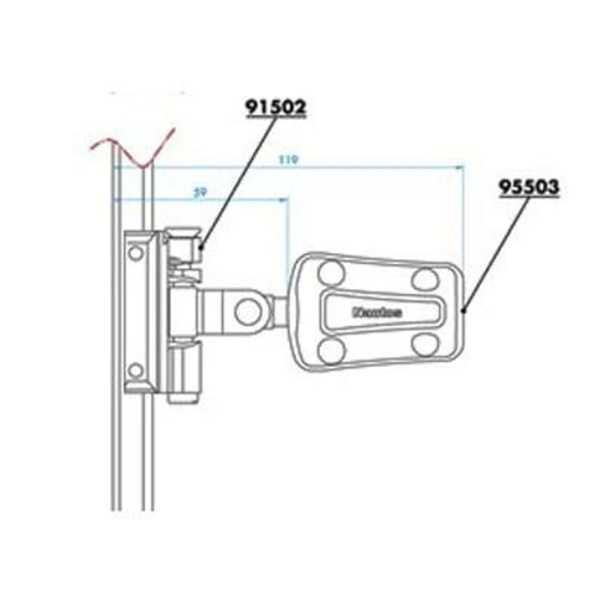 91503 Small Batten Support – Vela Sailing Supply
