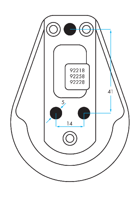 92258 - Single Footblock - Aluminum Sheave