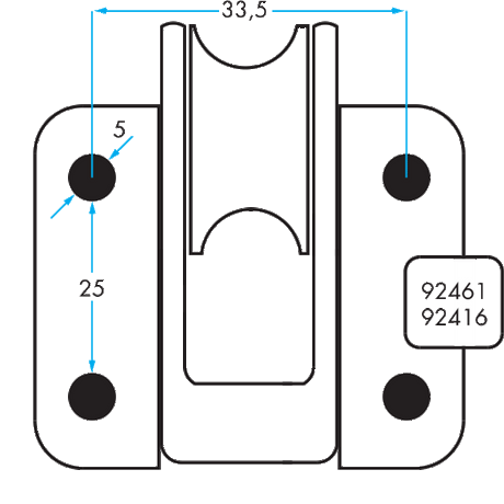 92461 - Single Vertical Lead with Aluminum Sheave- Heavy Load
