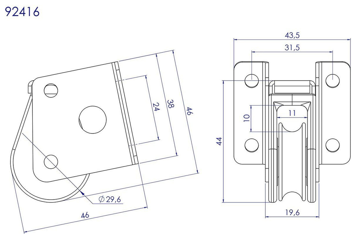 92416 Single Vertical Lead