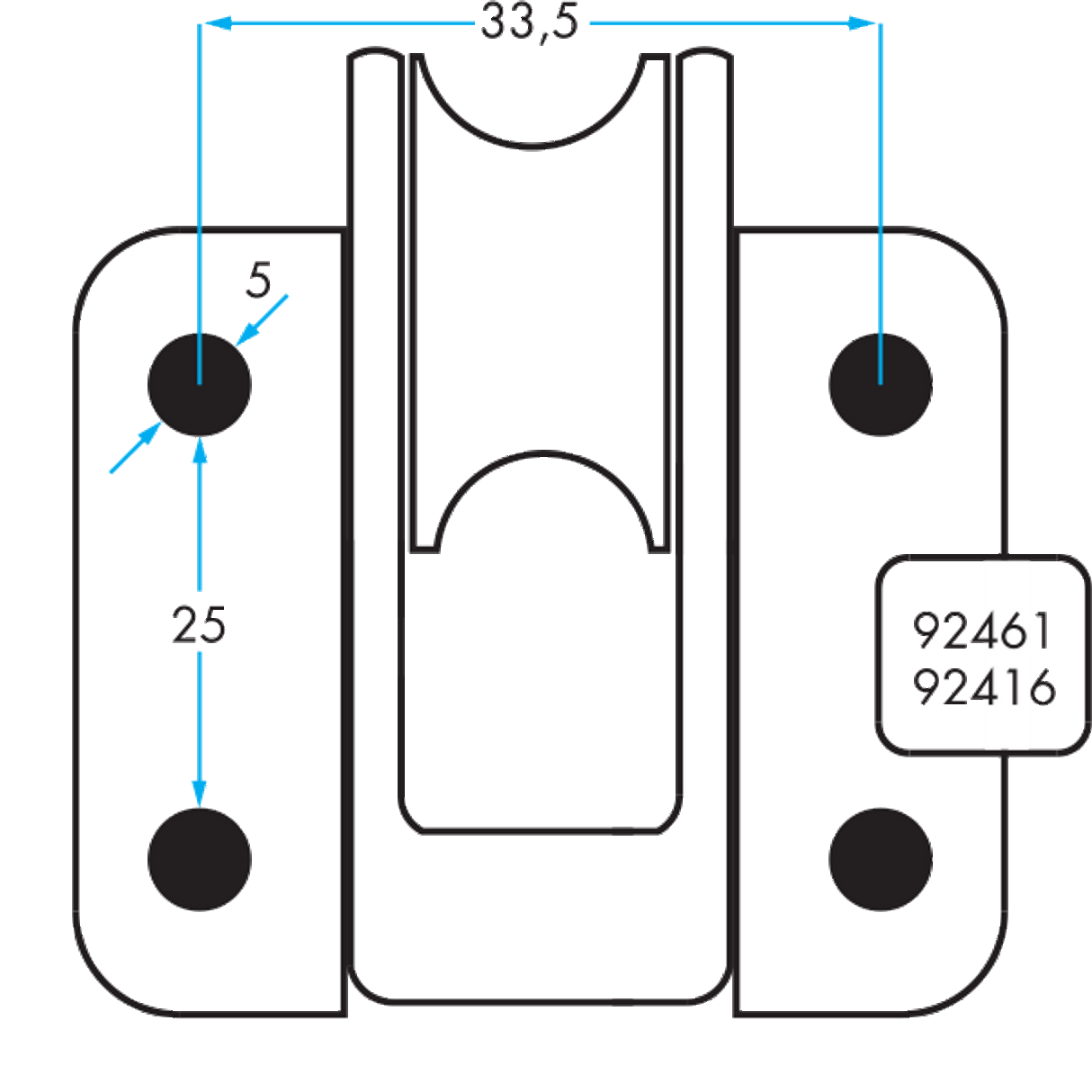 92416 Single Vertical Lead