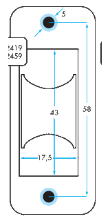 92459 -single Through Deck with Aluminum Sheave- Heavy Load