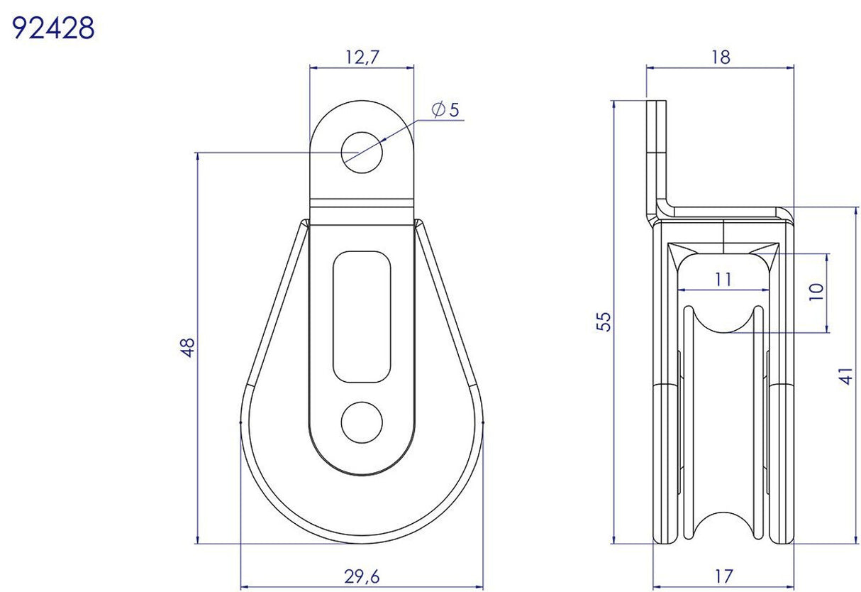 Foot Block Single Pivoting - 92428 - 28 mm