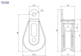 Foot Block Single Pivoting - 92428 - 28 mm