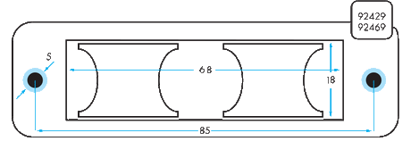 92469 - In Line Double Through Deck with Aluminum Sheave- Heavy Load