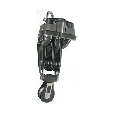 92747 - Fiddle Double Swivel- Double Ratchet-double Cam and Single Cross 39 mm Aluminum Sheave