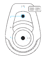 92807 - Single Footblock with Right Jammer
