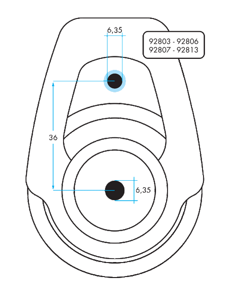 92807 - Single Footblock with Right Jammer