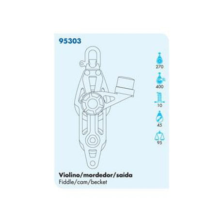 95303 Fiddle Swivel With Becket & Cam