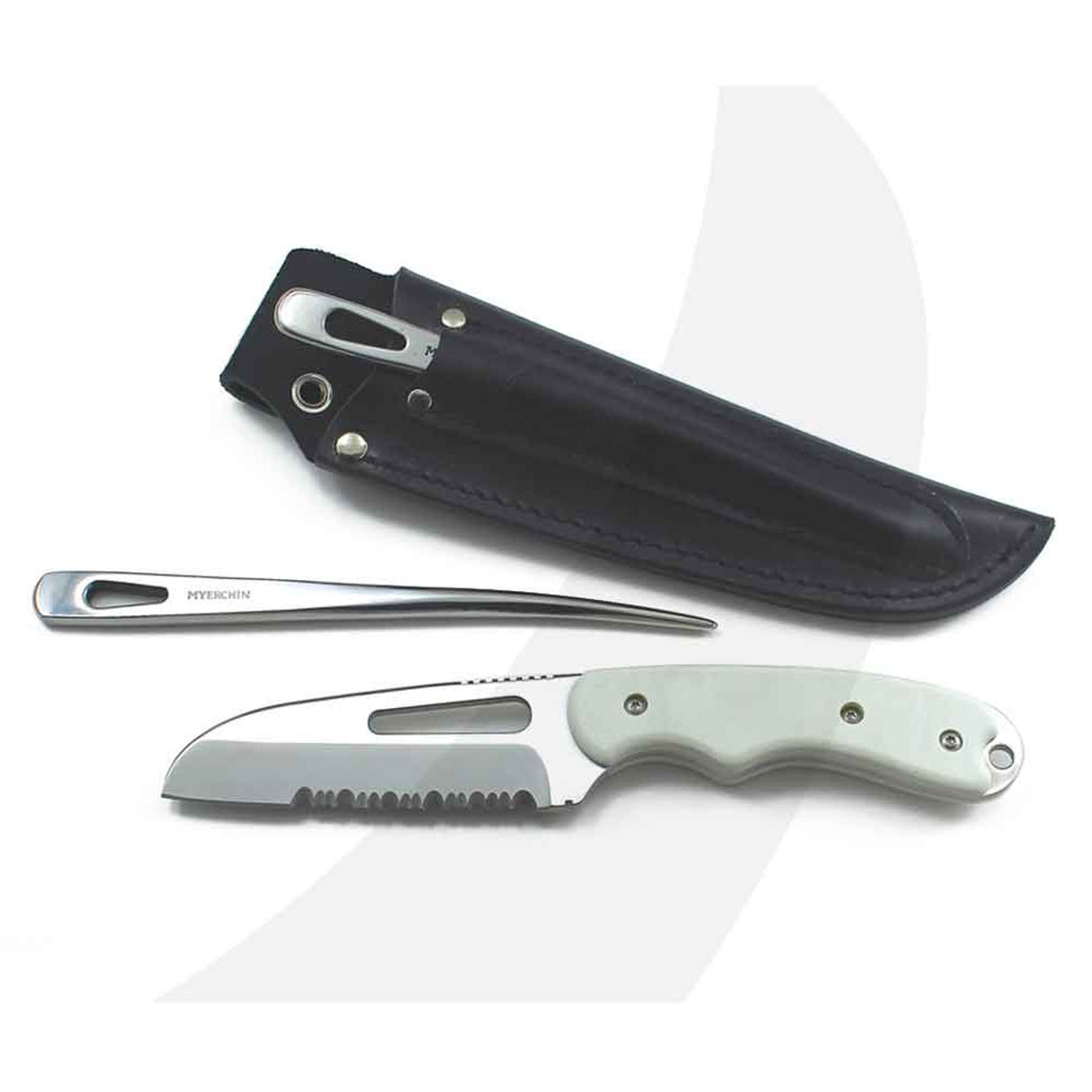 Myerchin Knives A100P Pro White G10 Handle Offshore System