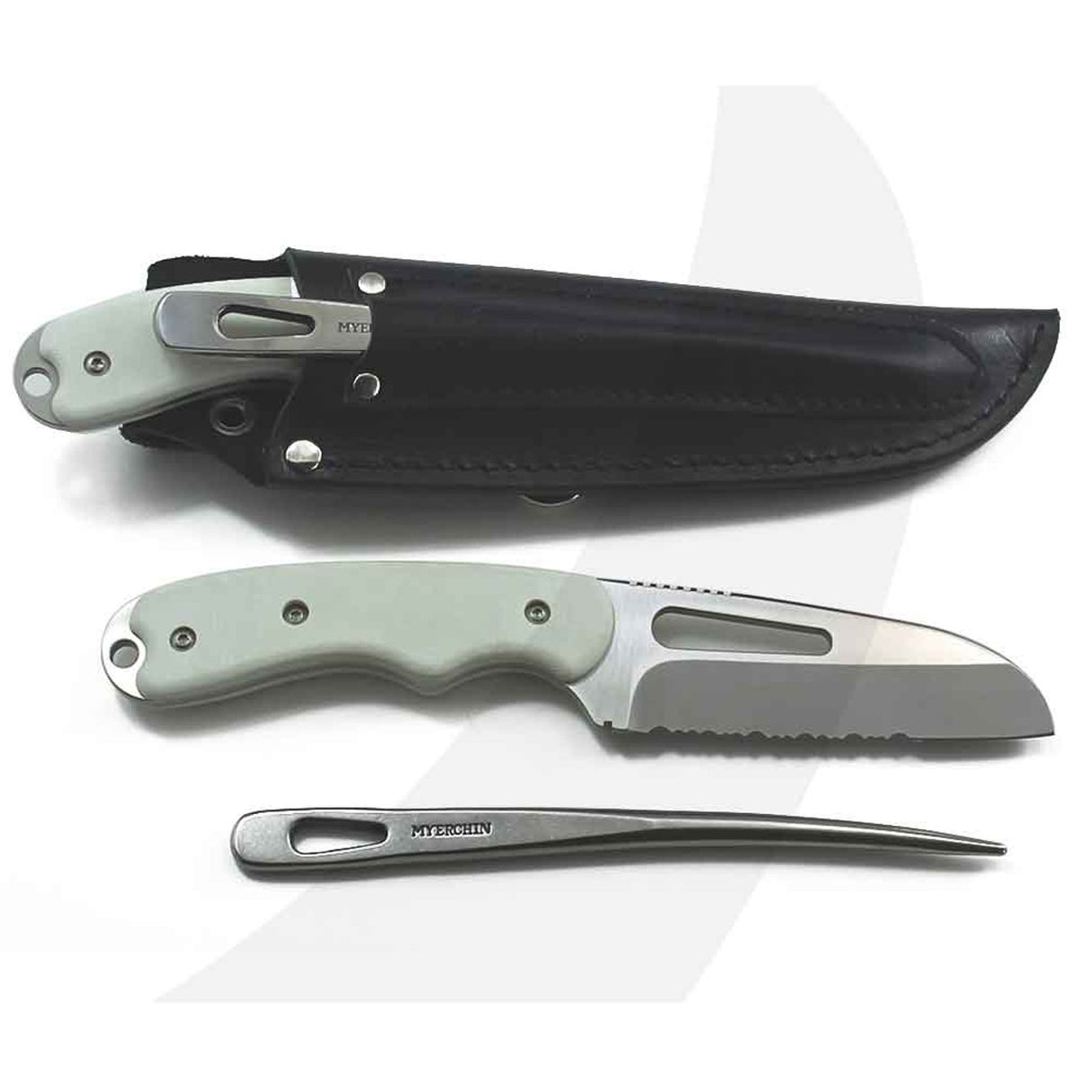 Myerchin Knives A100P Pro White G10 Handle Offshore System