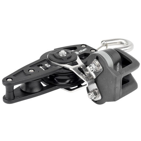Allen Brothers 40mm Dynamic Fiddle Block/Becket with Hook and A..77 Cleat
