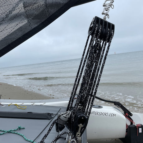 Allen Brothers 60mm Quint Switchable Ratchet Block With Becket And Cleat