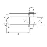 Allen Brothers Pressed Narrow Rigging Link with 5mm Clevis Pin