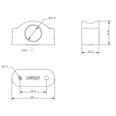 Allen Brothers 21MM Bullseye Fairlead and Liner