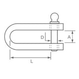 Allen Brothers D Shackle With 4mm Forged Pin