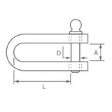 Allen Brothers D Shackle With 10mm Forged Pin
