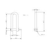 Allen Brothers 6mm Stainless Steel Long D Shackle