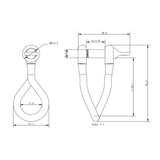Allen Brothers 5mm Stainless Steel Forged Twisted Shackle