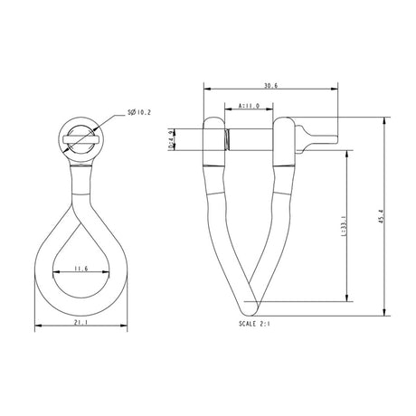 Allen Brothers 5mm Stainless Steel Forged Twisted Shackle